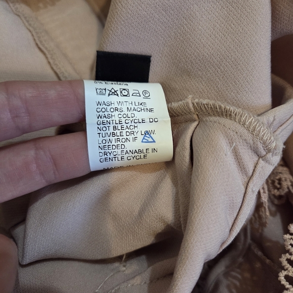 Shein Contrast Lace Scallop Trim Pink Jumpsuit Romper size Small Spring Summer - Picture 8 of 8